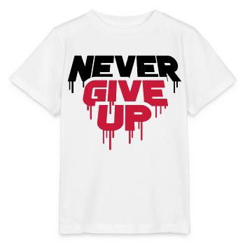 rot graffiti tropfen spray durchhalten cool never - Stanley/Stella Kinder T-Shirt MINI CREATOR  - Weiß - Vorne - Maike (125cm)