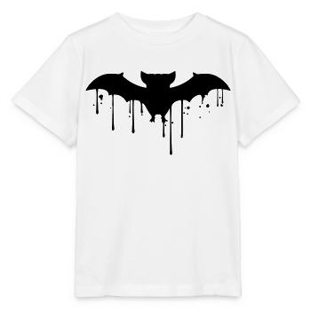 drops wet graffiti silouette flughund fledermau - Stanley/Stella MINI CREATOR Kids’ T-Shirt - white - Front - Maike (125cm)