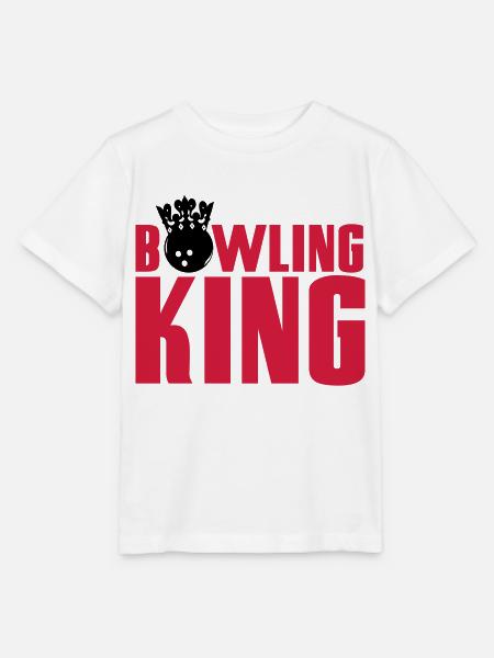 Bowling King - Stanley/Stella Kinder T-Shirt MINI CREATOR  - Weiß