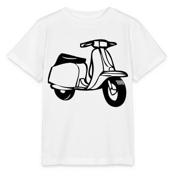 motorroller cool - Stanley/Stella Kinder T-Shirt MINI CREATOR  - Weiß - Vorne - Maike (125cm)