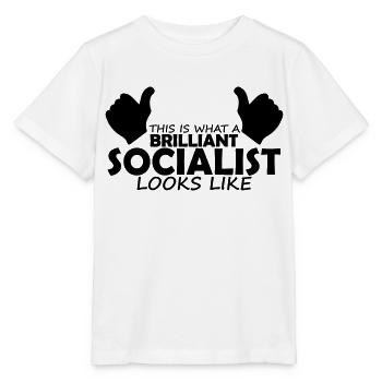 brilliant socialist - Stanley/Stella MINI CREATOR Kids’ T-Shirt - white - Front - Maike (125cm)