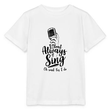 Sänger Mikrophon - Cooler Spruch - Stanley/Stella Kinder T-Shirt MINI CREATOR  - Weiß - Vorne - Maike (125cm)