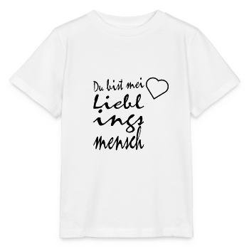 Du bist mein Lieblingsmensch - Stanley/Stella Kinder T-Shirt MINI CREATOR  - Weiß - Vorne - Maike (125cm)