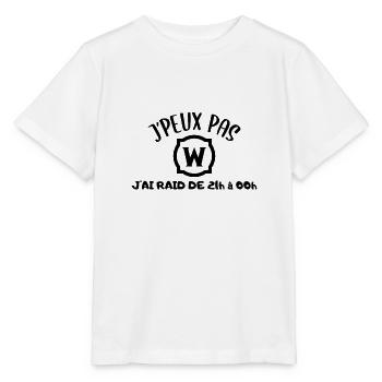 Jpeux pas j'ai raid - T-shirt bio MINI CREATOR Stanley/Stella Enfant - blanc - Devant - Maike (125cm)