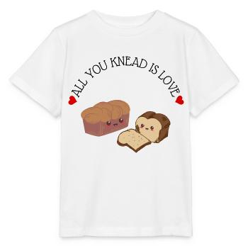Cute Lyric Pun All You Knead Is Love! - Stanley/Stella MINI CREATOR Kids’ T-Shirt - white - Front - Maike (125cm)