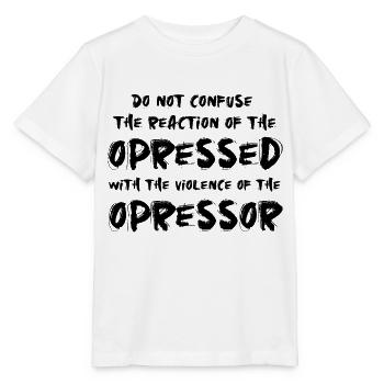 Phrases de résistance - T-shirt bio MINI CREATOR Stanley/Stella Enfant - blanc - Devant - Maike (125cm)