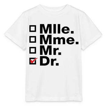Fräulein, Frau, Herr Dr. Check! - Stanley/Stella Kinder T-Shirt MINI CREATOR  - Weiß - Vorne - Maike (125cm)