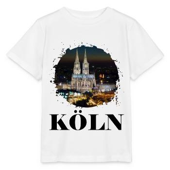 Cologne Allemagne Cologne Dom Cologne Ville Skyline - T-shirt bio MINI CREATOR Stanley/Stella Enfant - blanc - Devant - Maike (125cm)