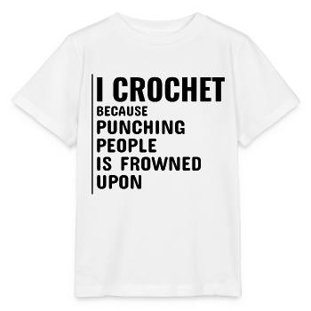Crochet Crochet Crocheter Drôle - T-shirt bio MINI CREATOR Stanley/Stella Enfant - blanc - Devant - Maike (125cm)