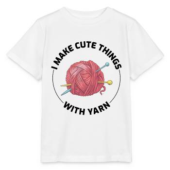 Crochet Crochet Crocheter Drôle - T-shirt bio MINI CREATOR Stanley/Stella Enfant - blanc - Devant - Maike (125cm)