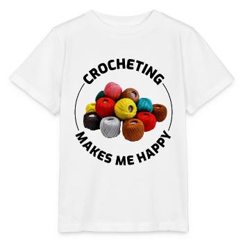 Crochet Crochet Crocheter Drôle - T-shirt bio MINI CREATOR Stanley/Stella Enfant - blanc - Devant - Maike (125cm)