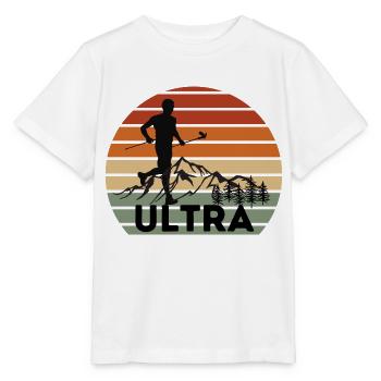 Ultra Trail Runner Sonnenuntergang - Stanley/Stella Kinder T-Shirt MINI CREATOR  - Weiß - Vorne - Maike (125cm)