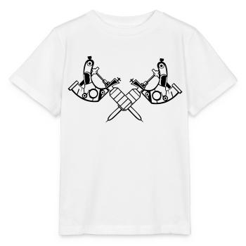 Tattoo Machine - Stanley/Stella MINI CREATOR Kids’ T-Shirt - white - Front - Maike (125cm)