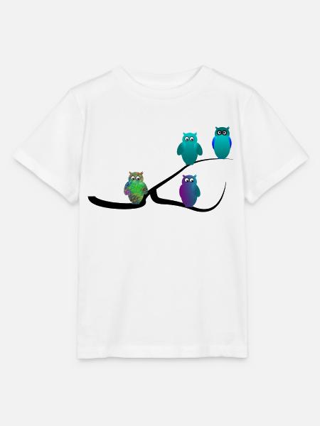 Eule - Stanley/Stella Kinder T-Shirt MINI CREATOR - Weiß