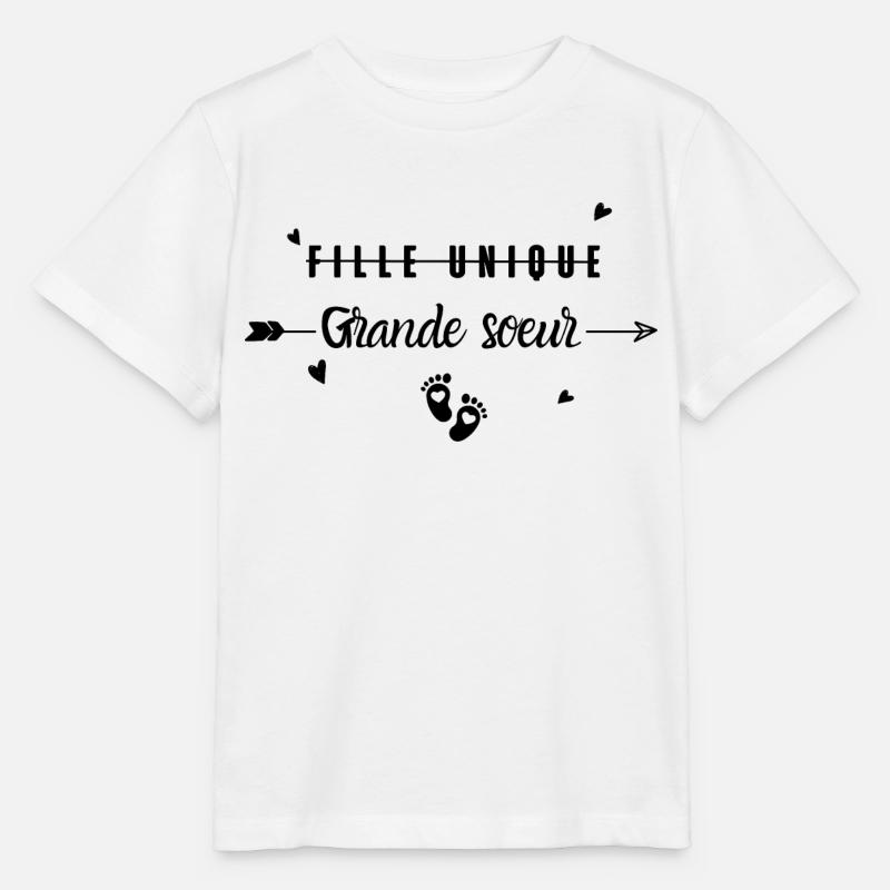 grande sœur - T-shirt bio MINI CREATOR Stanley/Stella Enfant - blanc