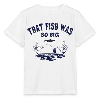 The fish was so big - Stanley/Stella MINI CREATOR Kids’ T-Shirt - white - Front - Maike (125cm)
