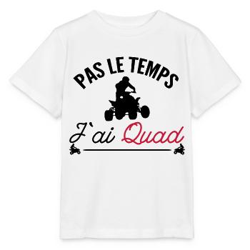 pas le temps j ai quad / humour quad - T-shirt bio MINI CREATOR Stanley/Stella Enfant - blanc - Devant - Maike (125cm)