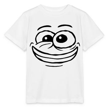 Design crazy comic face - Stanley/Stella MINI CREATOR Kids’ T-Shirt - white - Front - Maike (125cm)