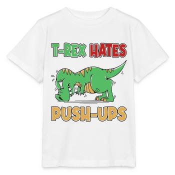 T-Rex Hates Push-ups Push-ups Funny Humor - Stanley/Stella MINI CREATOR Kids’ T-Shirt - white - Front - Maike (125cm)