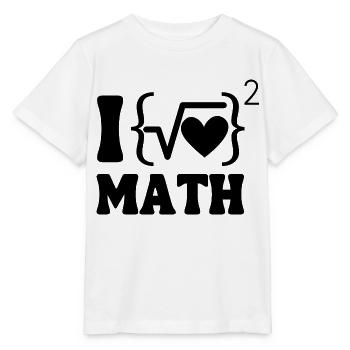 Ich liebe Mathe - Stanley/Stella Kinder T-Shirt MINI CREATOR  - Weiß - Vorne - Maike (125cm)