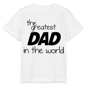 Le plus grand père du monde - Noir - T-shirt bio MINI CREATOR Stanley/Stella Enfant - blanc - Devant - Maike (125cm)