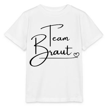Team Braut / Crew / JGA Jungesellinnenabschied - Stanley/Stella Kinder T-Shirt MINI CREATOR  - Weiß - Vorne - Maike (125cm)