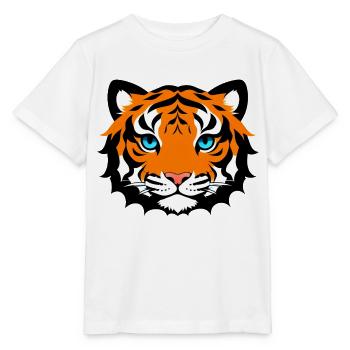 Comic Tiger Mignon Drôle Cool Cartoon 2 - T-shirt bio MINI CREATOR Stanley/Stella Enfant - blanc - Devant - Maike (125cm)