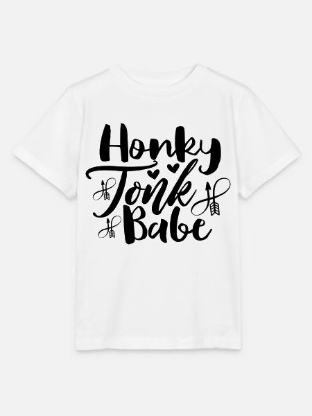 Honky Tonk Babe - Stanley/Stella Kinder T-Shirt MINI CREATOR  - Weiß