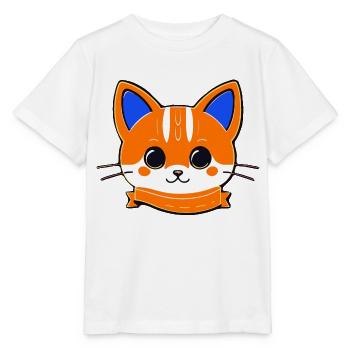 chaton - T-shirt bio MINI CREATOR Stanley/Stella Enfant - blanc - Devant - Maike (125cm)