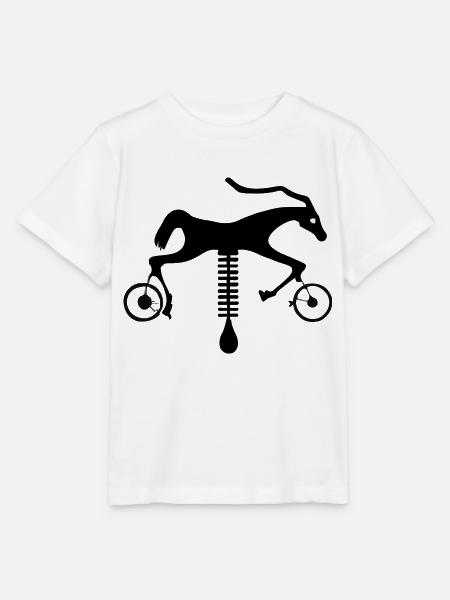 Das Pferd auf Rädern - Stanley/Stella Kinder T-Shirt MINI CREATOR - Weiß