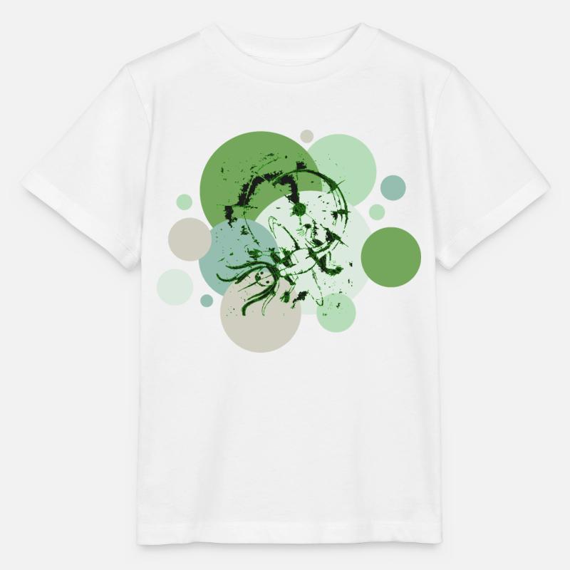 Grünes Axolotl - Stanley/Stella Kinder T-Shirt MINI CREATOR  - Weiß