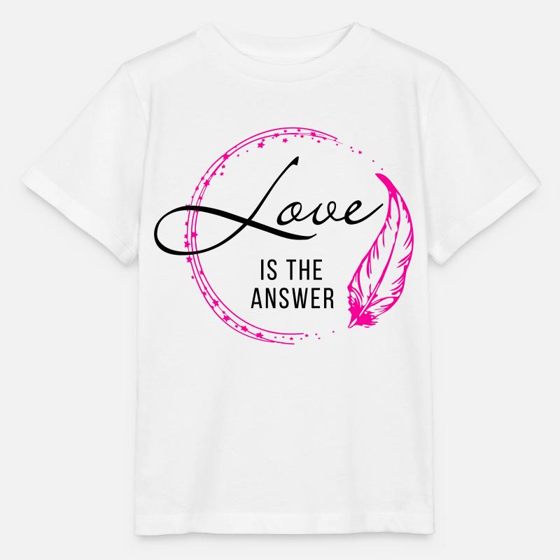 LOVE is the answer - Stanley/Stella Kinder T-Shirt MINI CREATOR  - Weiß