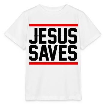 Jésus sauve - T-shirt bio MINI CREATOR Stanley/Stella Enfant - blanc - Devant - Maike (125cm)