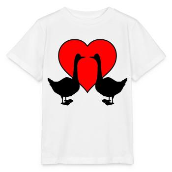 Goose Love 02 - T-shirt bio MINI CREATOR Stanley/Stella Enfant - blanc - Devant - Maike (125cm)