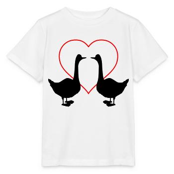 Goose Love 2 - T-shirt bio MINI CREATOR Stanley/Stella Enfant - blanc - Devant - Maike (125cm)
