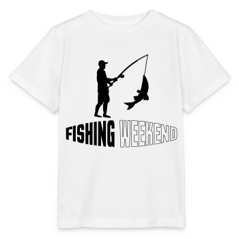 Week-end de pêche - T-shirt bio MINI CREATOR Stanley/Stella Enfant - blanc - Devant - Maike (125cm)