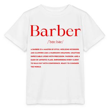 Barber Definition - Stanley/Stella Kinder T-Shirt MINI CREATOR  - Weiß - Vorne - Maike (125cm)
