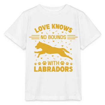Love knows no bounds with Labradors - Stanley/Stella MINI CREATOR Kids’ T-Shirt - white - Front - Maike (125cm)
