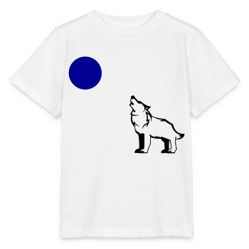 Loup Pleine Lune - T-shirt bio MINI CREATOR Stanley/Stella Enfant - blanc - Devant - Maike (125cm)