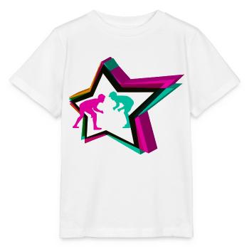 Star de la lutte - T-shirt bio MINI CREATOR Stanley/Stella Enfant - blanc - Devant - Maike (125cm)