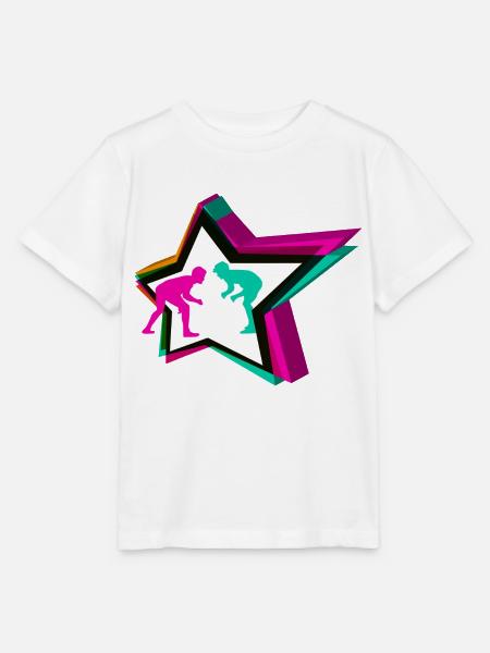 Ringer Star - Stanley/Stella Kinder T-Shirt MINI CREATOR - Weiß