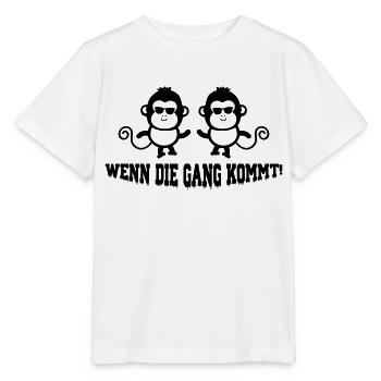 affen gang - Stanley/Stella Kinder T-Shirt MINI CREATOR  - Weiß - Vorne - Maike (125cm)