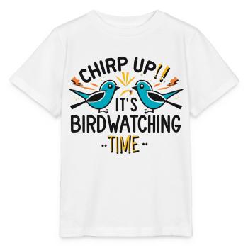 "Chirping, it's bird watching time" - Stanley/Stella MINI CREATOR Kids’ T-Shirt - white - Front - Maike (125cm)
