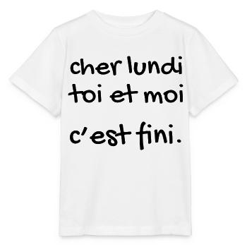 cher lundi - T-shirt bio MINI CREATOR Stanley/Stella Enfant - blanc - Devant - Maike (125cm)