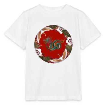 2024, Dragon, Vintage Japanese Relief Art 2024 - Stanley/Stella MINI CREATOR Kids’ T-Shirt - white - Front - Maike (125cm)