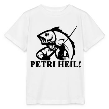 PETRI HEIL! ANGLER - Stanley/Stella Kinder T-Shirt MINI CREATOR  - Weiß - Vorne - Maike (125cm)