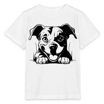 Staffordshire Bull Terrier - T-shirt bio MINI CREATOR Stanley/Stella Enfant - blanc - Devant - Maike (125cm)