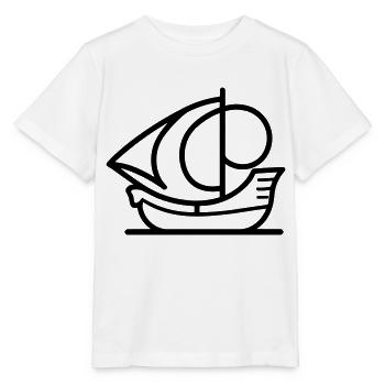 Bateau pirate - T-shirt bio MINI CREATOR Stanley/Stella Enfant - blanc - Devant - Maike (125cm)