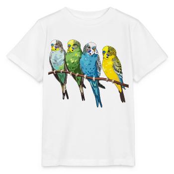 Budgies - Stanley/Stella MINI CREATOR Kids’ T-Shirt - white - Front - Maike (125cm)
