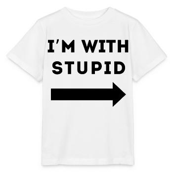 JE SUIS AVEC STUPIDE - T-shirt bio MINI CREATOR Stanley/Stella Enfant - blanc - Devant - Maike (125cm)